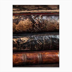 Old Books On A Table Canvas Print