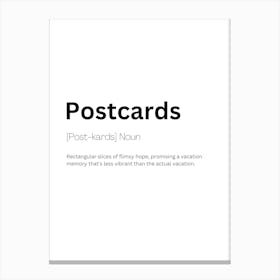 Postcards Definition Meaning Canvas Print