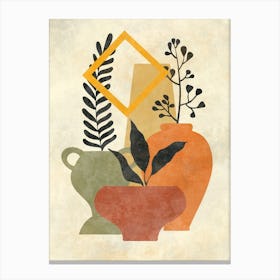 Pots And Plants 3 Canvas Print