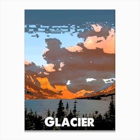 Glacier, National Park, Nature, USA, Wall Print, Canvas Print