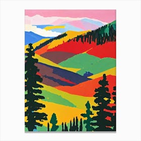 Banff National Park 1 Canada Abstract Colourful Canvas Print