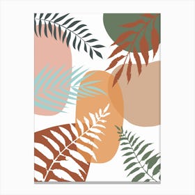 Abstract Fern Leaves 4 Canvas Print