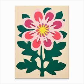 Cut Out Style Flower Art Edelweiss 3 Canvas Print