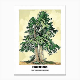 Bamboo Tree Storybook Illustration 2 Poster Canvas Print