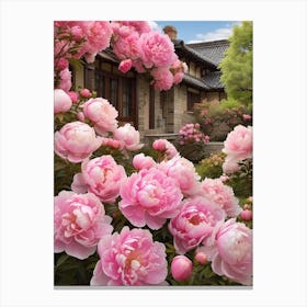 Pink Peonies Canvas Print