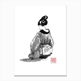 Geisha Back Canvas Print