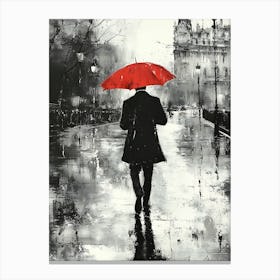 Man In The Rain Canvas Print 2 Canvas Print