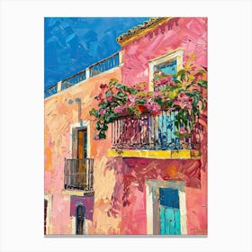 Balcony Painting In Cadiz 1 Canvas Print