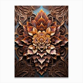 Symmetrical Mandalas Geometric Illustration 8 Canvas Print