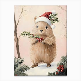 Guinea Pig Christmas 1 Canvas Print