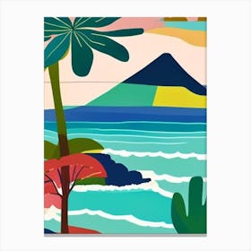 Isla De Ometepe Nicaragua Muted Pastel Tropical Destination Canvas Print