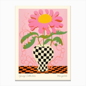 Spring Collection Marigolds Flower Vase 2 Canvas Print