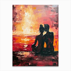 Sunset Couple, Passion Canvas Print