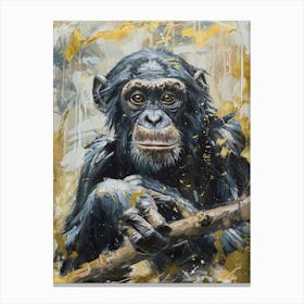 Bonobo Precisionist Illustration 3 Canvas Print