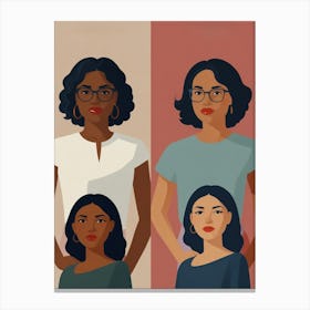 Portrait Of Black Women Canvas Print