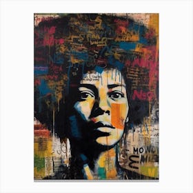 Afro Woman 1 Canvas Print