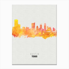 Austin Texas City watercolor Canvas Print