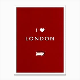 I Love London Canvas Print