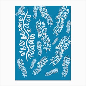Paper Blue Flower Canvas Print