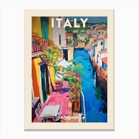 Sorrento Italy 3 Fauvist Painting Travel Poster Canvas Print