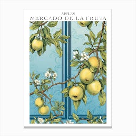 Mercado De La Fruta Apples Illustration 8 Poster Canvas Print