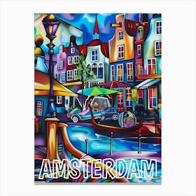Amsterdam, Cubism and Surrealism, Typography Canvas Print