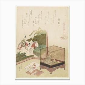 A Comparison Of Genroku Poems And Shells, Katsushika Hokusai 36 Canvas Print