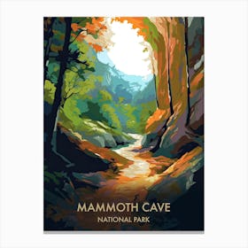 Mammoth Cave National Park Travel Poster Illustration Style 2 Canvas Print