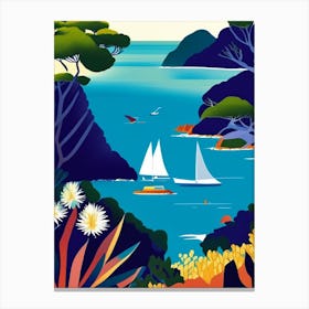 Atlantic Islands Of Galicia National Park Spain Pop Matisse Canvas Print