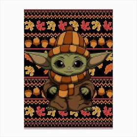 Fall Yoda Sweater 1 Canvas Print