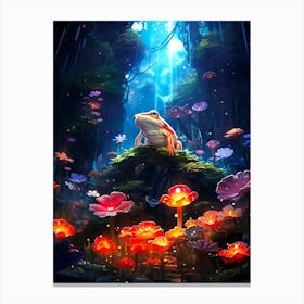 Frog In The Forest Canvas Print