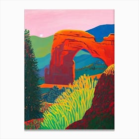 Arches National Park 1 United States Of America Abstract Colourful Canvas Print