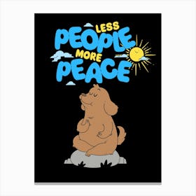 Less People More Peace Canvas Print