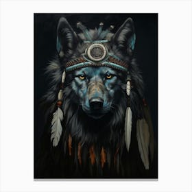 Himalayan Wolf Native American 2 Canvas Print