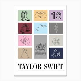 taylor swift album titles 2 Canvas Print