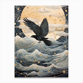 Magpie 6 Gold Detail Painting Canvas Print