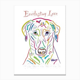 popart style colorful dog portrait Canvas Print