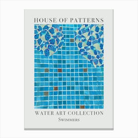 House Of Patterns Swimmers Water 3 Canvas Print