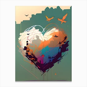 Lonly Heart Of The City Canvas Print