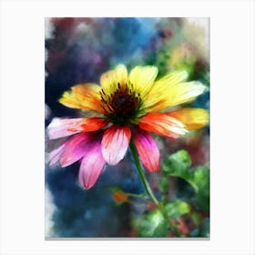 Watercolor Daisy Canvas Print