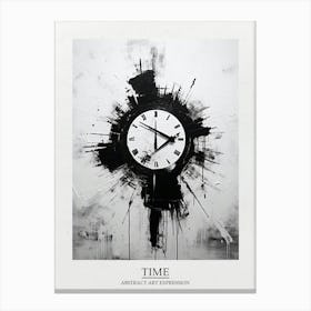 Time Abstract Black And White 2 Poster Canvas Print