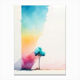 Abstract Watercolor Of A Tree Canvas Print