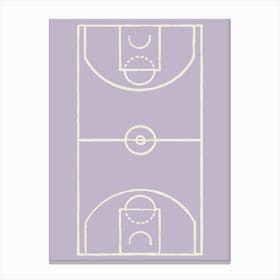 Boho Retro Sports 7 Basketball Zone 3 Canvas Print