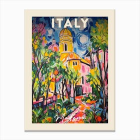 Modena Italy 2 Fauvist Painting Travel Poster Canvas Print