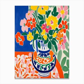 Flowers In A Vase Style Henri Matisse 2 Canvas Print