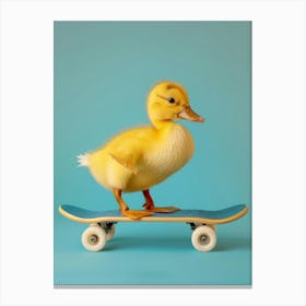 Duck On Skateboard 1 Canvas Print