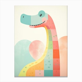 Colourful Dinosaur Argentinosaurus 3 Canvas Print