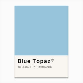 Blue Topaz Canvas Print