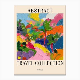 Abstract Travel Collection Poster Vietnam 4 Canvas Print