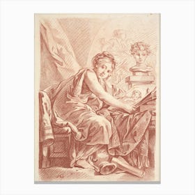 Aphrodite Reading Canvas Print